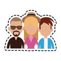 three people cartoon icon image Royalty Free Stock Photo