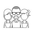 three people cartoon icon image Royalty Free Stock Photo