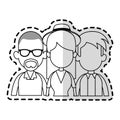 three people cartoon icon image Royalty Free Stock Photo