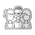 three people cartoon icon image Royalty Free Stock Photo