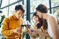 People toasting glasses of wine Royalty Free Stock Photo