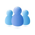 Three people icon 3d style logo vector illustration Royalty Free Stock Photo