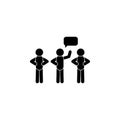 Three people monologue icon. Simple glyph, flat of People talk icons for UI and UX, website or mobile application
