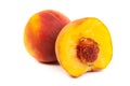 Three perfect, ripe peaches