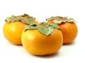 Three persimmons Royalty Free Stock Photo
