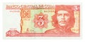 three pesos with the face of Che of Cuba