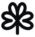 Three petals leaf, icon
