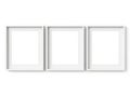 Three picture frames isolated on white background Royalty Free Stock Photo