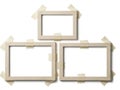 Three picture frames isolated on white background Royalty Free Stock Photo