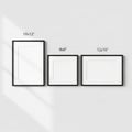 Three picture frames isolated on white background Royalty Free Stock Photo