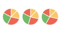 Three Pie Charts Icon, Data Analytics Report, vector design Generative AI Royalty Free Stock Photo
