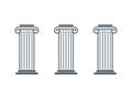 Three pillar diagram Royalty Free Stock Photo
