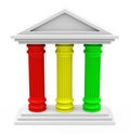 The three-pillar strategy Royalty Free Stock Photo