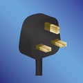 three pin plug. Vector illustration decorative design Royalty Free Stock Photo