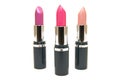 Three Pink Lipsticks Royalty Free Stock Photo