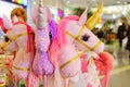 Pink unicorns, mythical toys