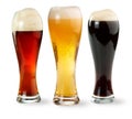 Three pints of beer Royalty Free Stock Photo