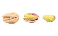 Three pistachio nut