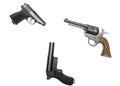 Three pistols