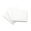 Three plain white envelopes stacked on a light background Royalty Free Stock Photo