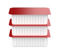 Plastic containers for various types of food