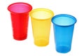 Three plastic cups Royalty Free Stock Photo