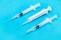 Plastic disposable syringes Royalty Free Stock Photo