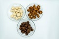 Three Plates Full of Sesame Ladoo, Til ko Laddu, Jaggery Peanuts Laddoo for Maghe Sankranti and Makar Sankranti Festival