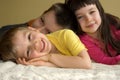 Three Playful Kids Royalty Free Stock Photo