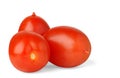 Three plum tomatoes Royalty Free Stock Photo