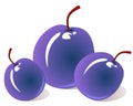 Three plums