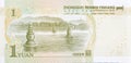 Three Pools Mirroring the Moon in West Lake, Hangzhou on China 1 yuan 1999 Banknote