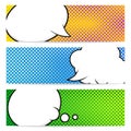 Three pop art banners template Royalty Free Stock Photo