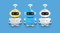Three pose of cool robots