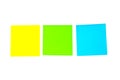 Three post-its Royalty Free Stock Photo