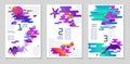 Three posters format A4, for registration. Modern colors, gradients Royalty Free Stock Photo