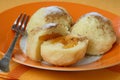 Three potato dumplings Royalty Free Stock Photo