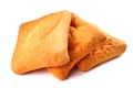 Three potato filled pirozhki Royalty Free Stock Photo