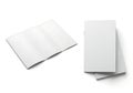 Three pristine white sheets of paper neatly stacked on a white background Royalty Free Stock Photo