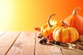 Three pumpkins Royalty Free Stock Photo