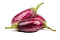 Three purple eggplants Royalty Free Stock Photo