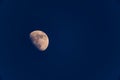 A Three Quarter Moon at night Royalty Free Stock Photo