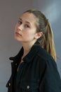 Studio portrait of a young teenager girl Royalty Free Stock Photo