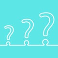 Fun Three question marks in one thread icon Royalty Free Stock Photo