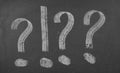 Three question marks