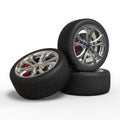 Three racing tires Royalty Free Stock Photo