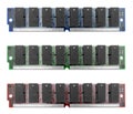 Three RAM memory modules Royalty Free Stock Photo