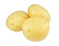 Three raw potatoes Royalty Free Stock Photo