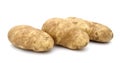 Three Raw Russet Potatoes Royalty Free Stock Photo