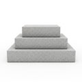 Stacked Rectangular Gray Textured Blocks of Varying Sizes on a White Background image photo Royalty Free Stock Photo